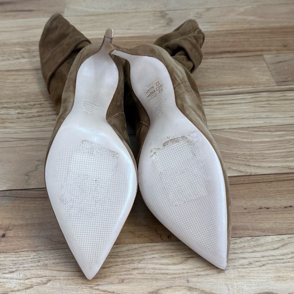 Schutz Ashlee Stiletto Camel Suede Slouch Bootie Sz 10.5 - Picture 5 of 5
